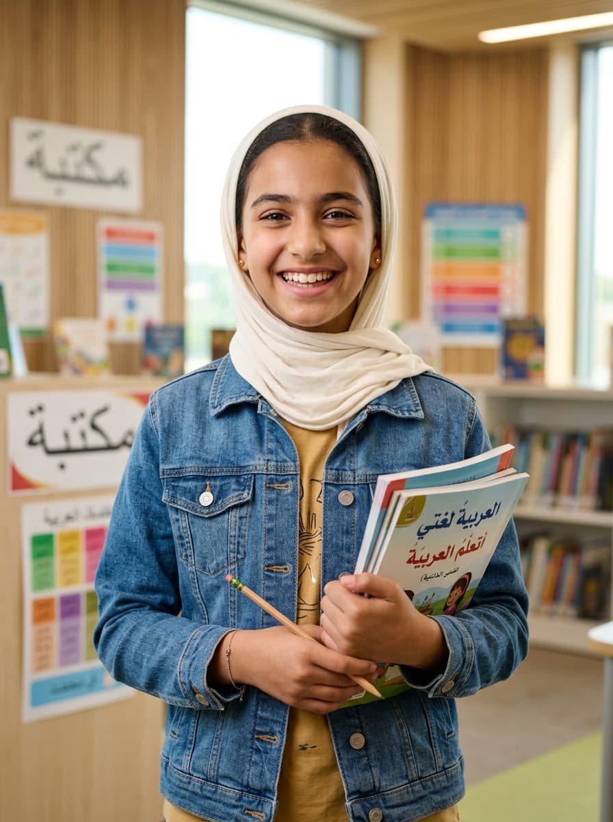 طالبة صغيرة في تأسيس العربية والقرآن